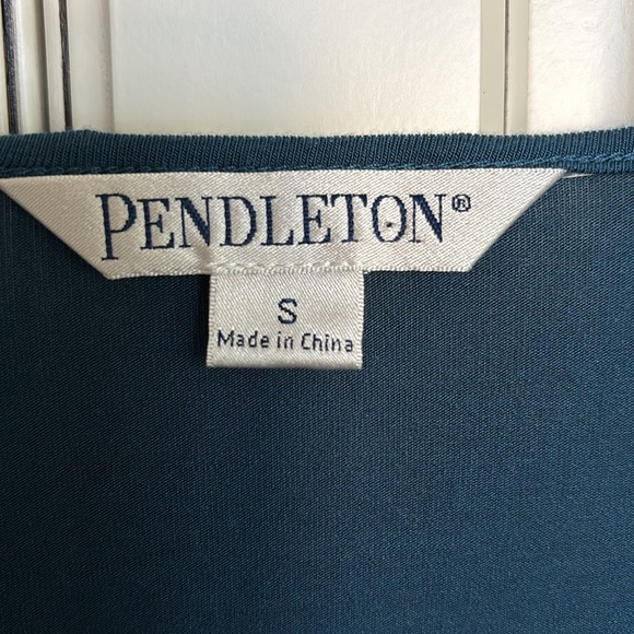 Pendleton dark teal scoop neck long sleeve tee - Picture 5 of 8